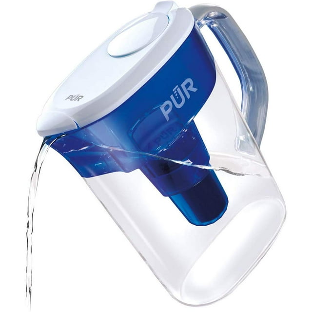 PUR 7 Cup Pitcher Filtration System, PPT700W, Blue/White