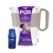 PUR 8-Cup Slim Water Filter Pitcher, Sandstone, PPT600F
