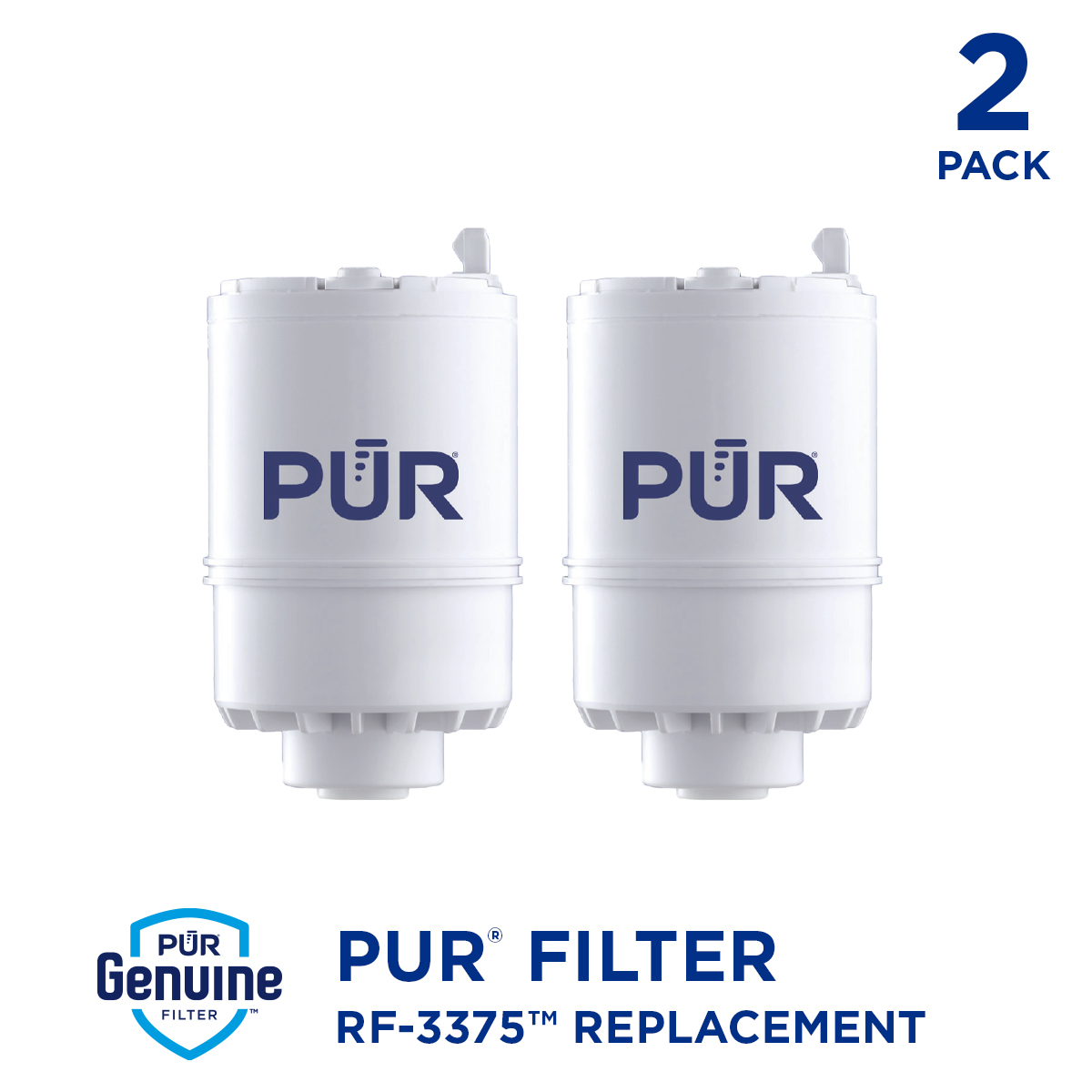 PUR Faucet Mount Replacement Water Filter 2-Pack, 6 Month Supply, RF33752 - image 1 of 9