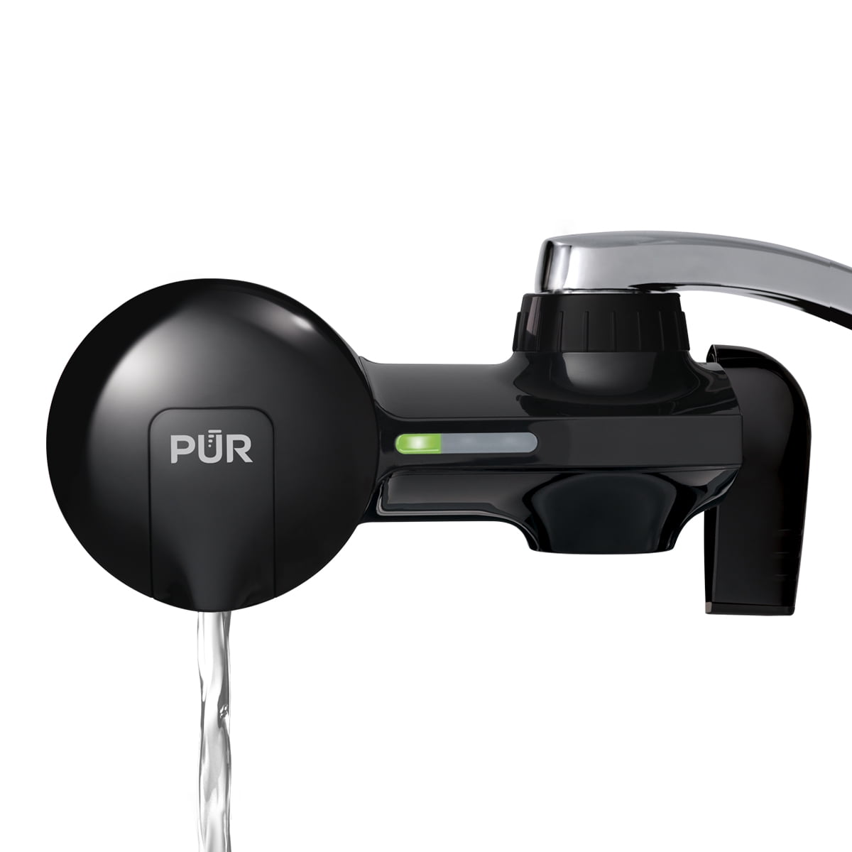 PUR Faucet Mount Water Filtration System, Horizontal, Black, PFM100B
