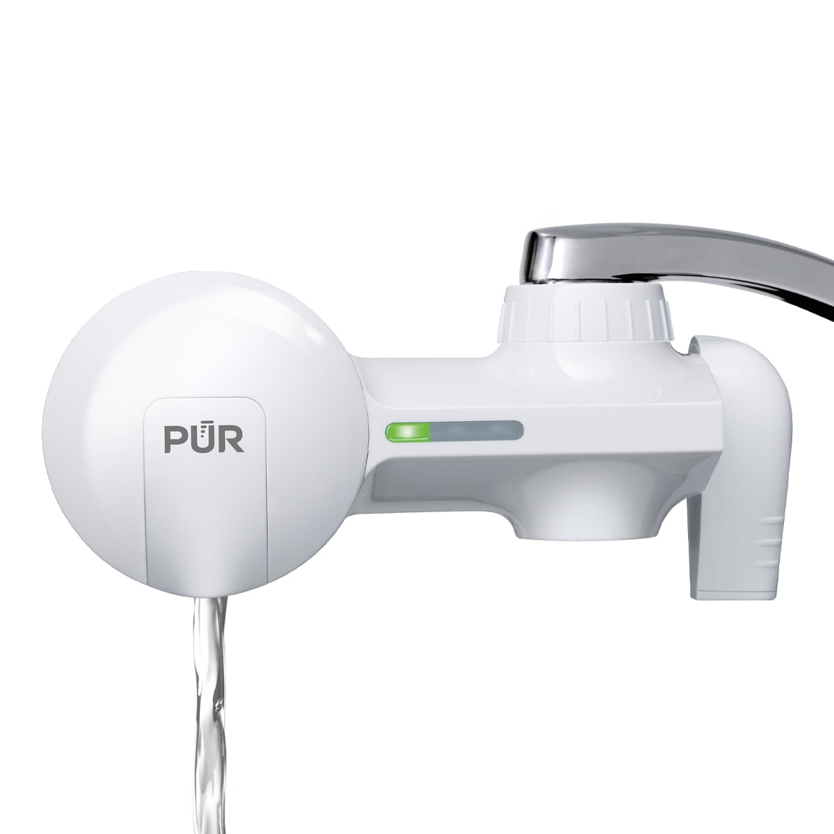 PUR Horizontal White Faucet Mount Water Filtration System
