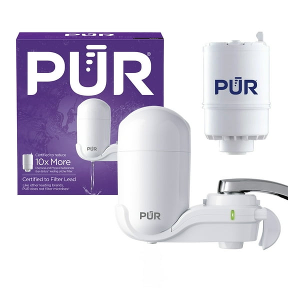 PUR Faucet Mount Water Filtration System, Vertical, White, FM3333B