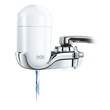 PUR Faucet Water Filter, FM-3400B, White and Chrome