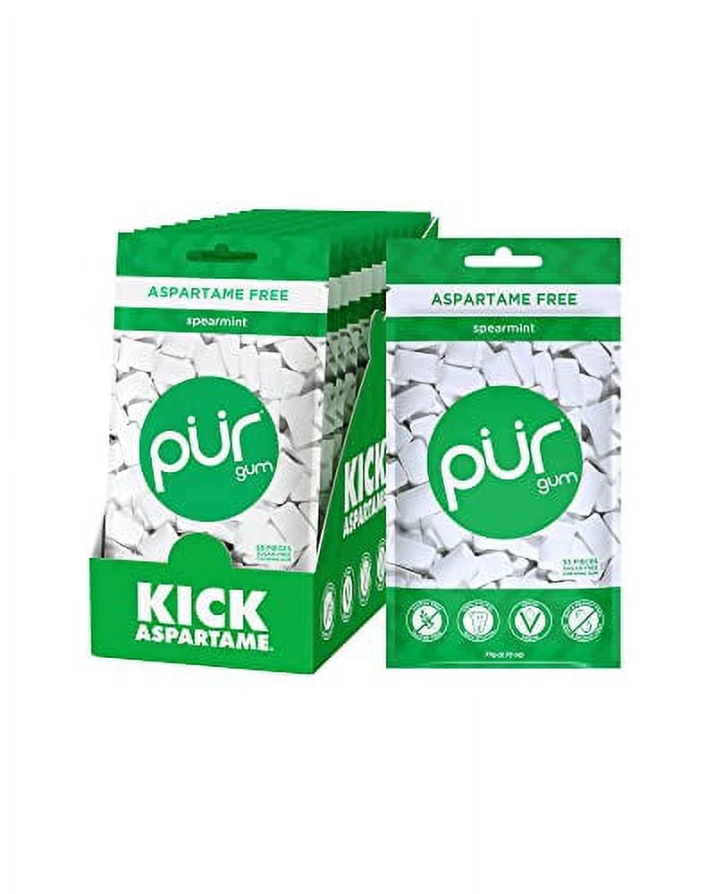 PUR Gum Aspartame Free Chewing Gum 100 Xylitol Sugar Free, Vegan