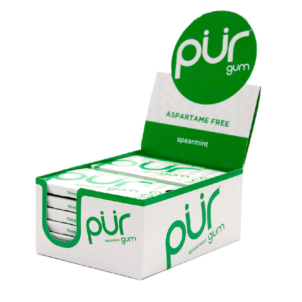 PUR Gum Sugar Free Chewing Gum 100 Xylitol Vegan, Aspartame Free