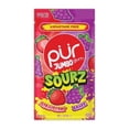 thumbnail image 1 of PUR Jumbo SOURZ Gum, Aspartame Free, Sugar Free & 100% Xylitol, Natural Flavor, Sour Strawberry, Sour Grape, 20 Pieces, Pack of 1, 1 of 7