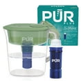 thumbnail interactive-video image 1 of PUR PLUS 11 Cup Water Pitcher with Lead Reducing Filter, W 9.6" x H 10.1" x L 4.5", Sage, PPT111M, 1 of 11