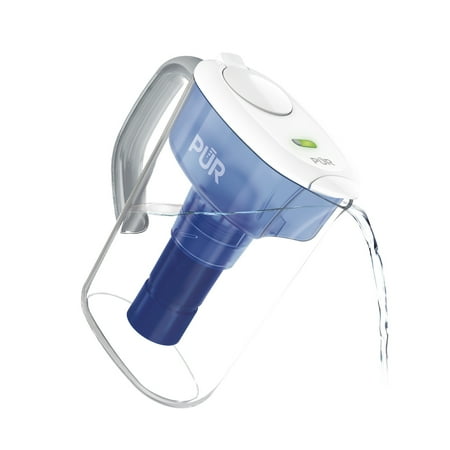 PUR PLUS 7 Cup Pitcher Filtration System, PPT711W, White/Blue