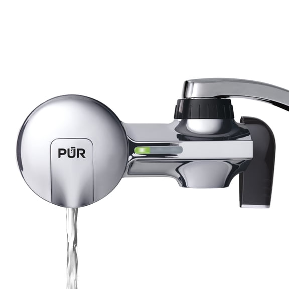 Open Box PUR PLUS Faucet Mount Water Filtration System, Chrome, PFM400H