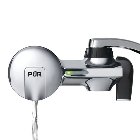 PUR PLUS Faucet Mount Water Filtration System, Horizontal, Chrome, PFM400H