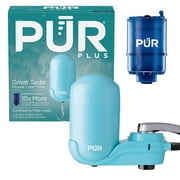 PUR PLUS Vertical Faucet Mount Water Filtration System, Sea Glass, FM2700G