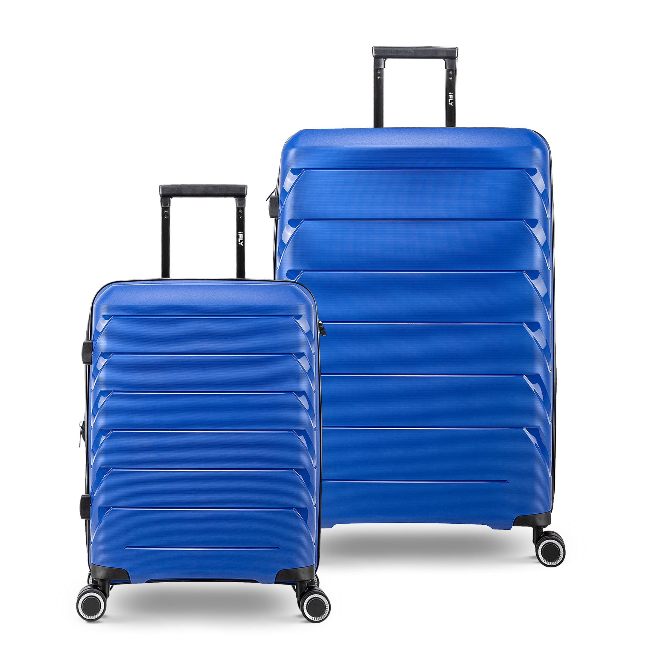 PUR by iFLY 2 Piece Lugagge Set 22 Carry on and 30 Checked Luggage Blue Walmart