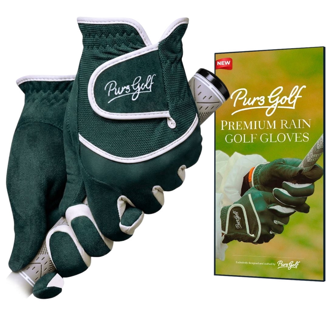 PUR3 Rain Golf Gloves Men & Women | Ball Marker Included | Waterproof Golf Rain Gloves | All Weather and Sweat Control | Pair Both Hands