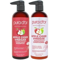 PURA D'OR Apple Cider Vinegar Thin2Thick Shampoo & Conditioner Set (16oz X 2)