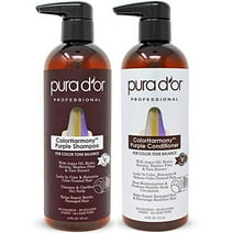 PURA D'OR ColorHarmony Purple Shampoo & Conditioner 16 Fl Oz X 2