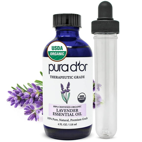 PURA D'OR Organic Lavender Essential Oil 4 Fl Oz