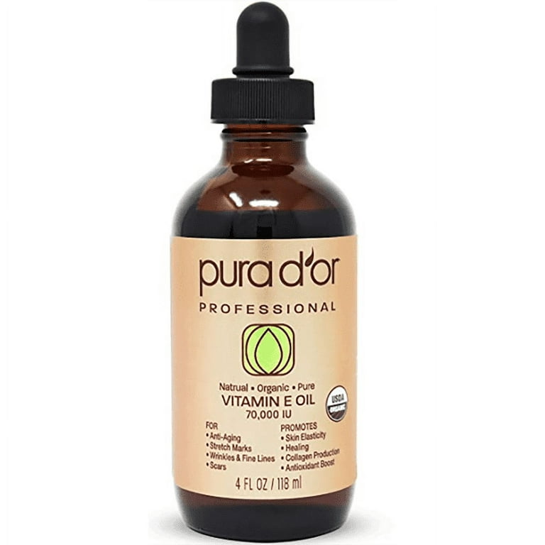 PURA D'OR Organic Sunflower Seed Oil (16oz) USDA Certified 100% Pure  Carrier Oil - Moisturizing & Nourishing For Skin, Face, & Hair (Packaging  May Vary)