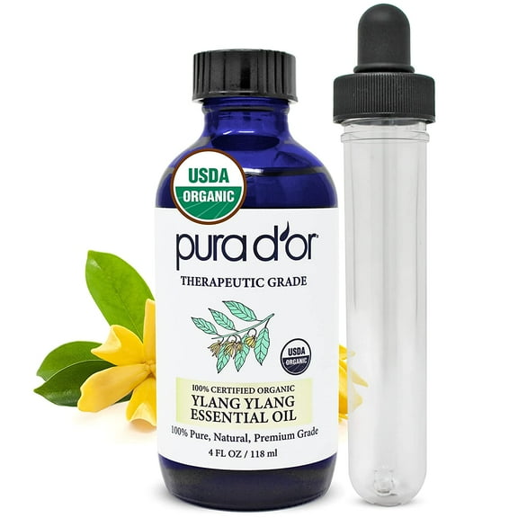 PURA D'OR Organic Ylang Ylang Essential Oil 4 Fl Oz