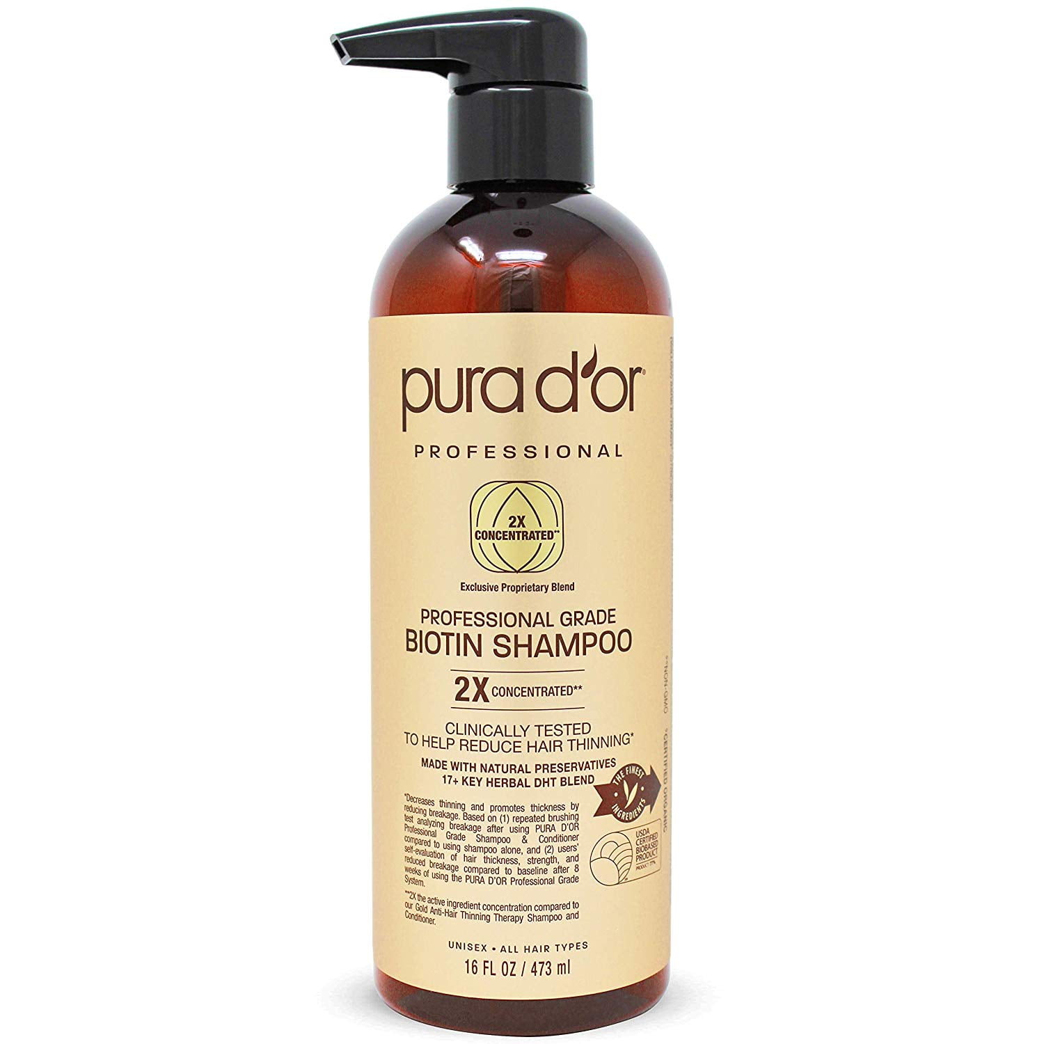 PURA D'OR Professional Grade AntiHair Thinning Scalp Care Daily