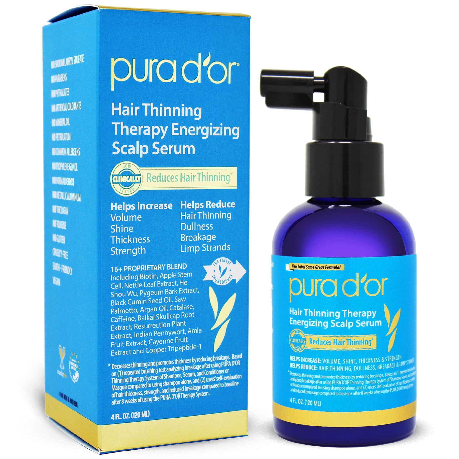 PURA D'OR Scalp Therapy Energizing Scalp Serum Revitalizer (4oz