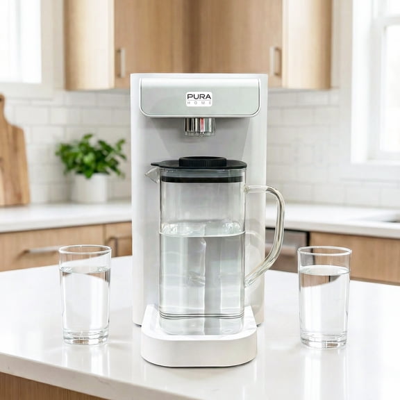 PURA HOME Countertop Reverse Osmosis Water Filter System, 8-Stage RO Water Purifier with Alkaline Mineral Enhancement, NSF/ANSI 58 Certified, Installation-Free Water Dispenser for Home and RV