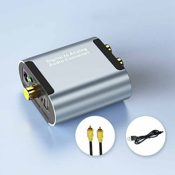 PURCOLT Digital To Analogue Audio Converter Optical/Coaxial To Left/Right Channel With 3.5mm Decoder Specification: Up to 65% off
