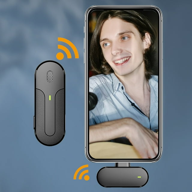 PURCOLT Wireless Lavalier Lapel Microphones For Android Phone Tablets ...