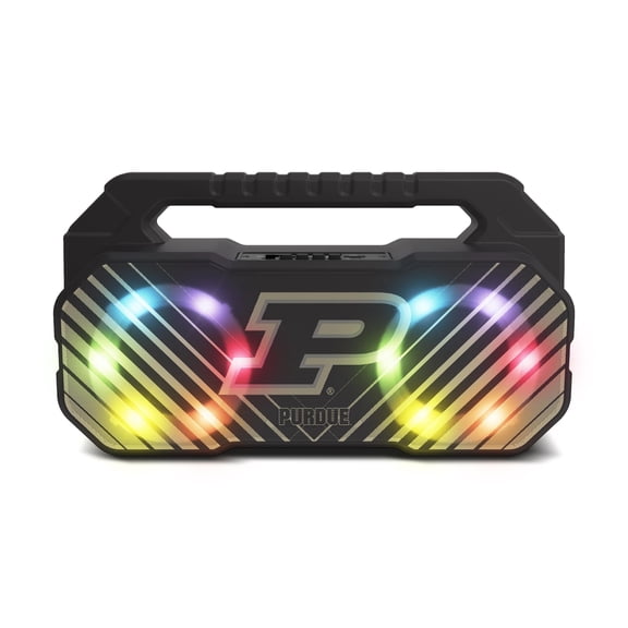SOAR Collegiate Wireless Boombox Speaker with FM Radio-Purdue Boilermakers