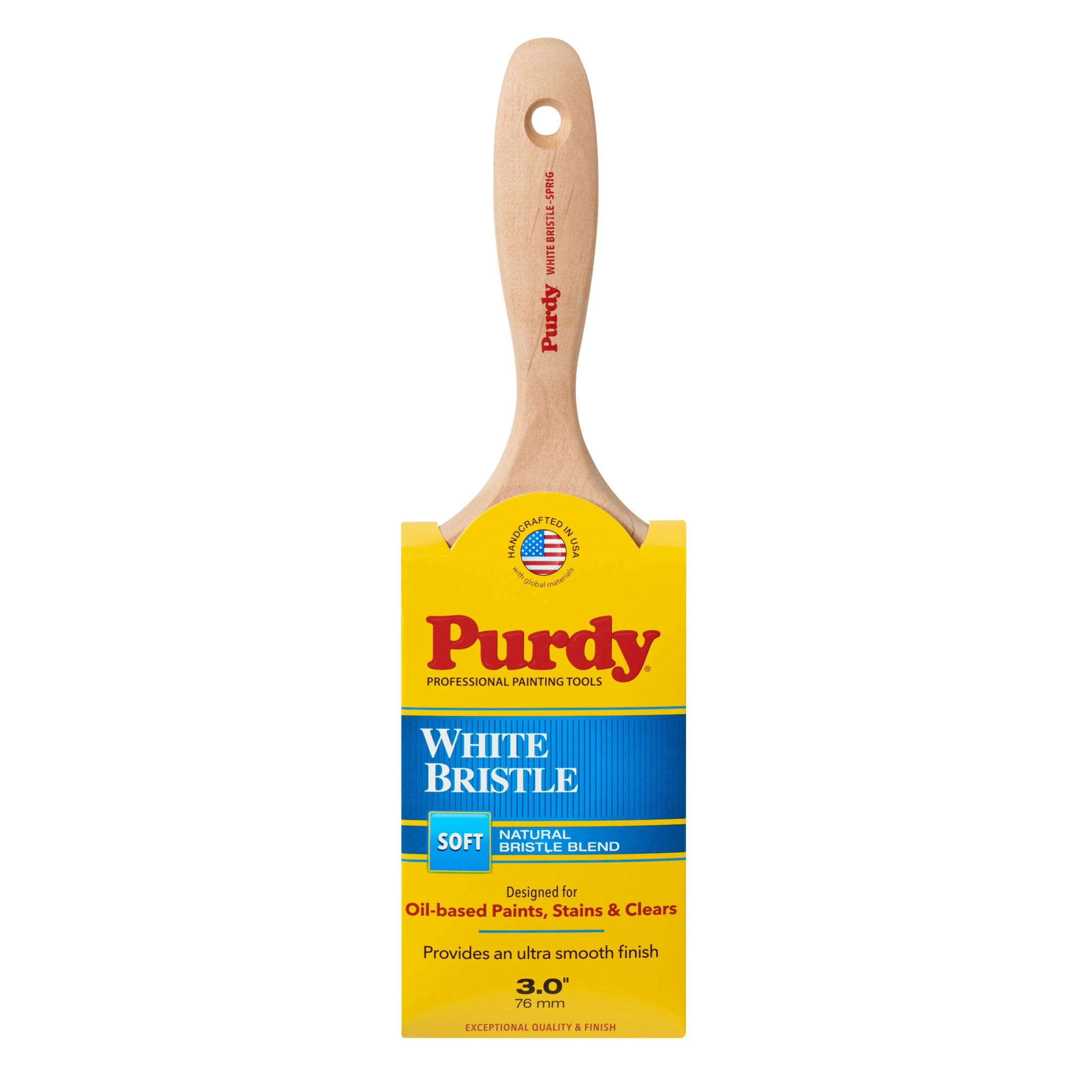 Purdy White Bristle Sprig, 3 in.