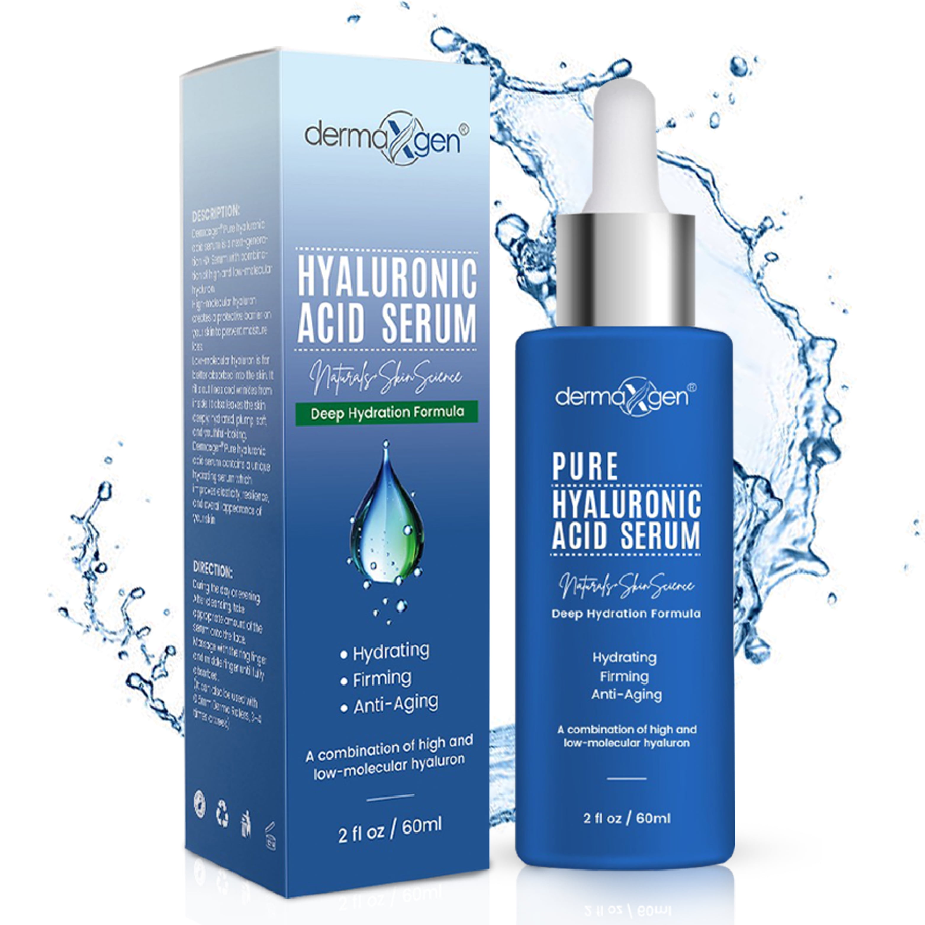 DermaXgen® Skin Facial Care Beauty Pure 100% Hyaluronic Acid