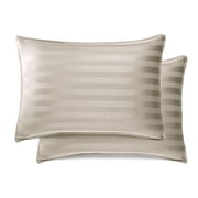 PURE BAMBOO Pillowcases - King Size 2-piece Set 20"x40" - Genuine 100% Organic Bamboo Viscose, Luxuriously Soft & Cooling, Double Stitching, Envelope Closure 2 King Pillowcases, Jacquard Sand