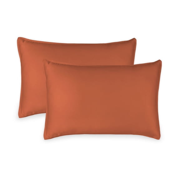 PURE BAMBOO Pillowcases - Queen Size 2-piece Set (20"x30") - Genuine 100% Organic Bamboo Viscose, Luxuriously Soft & Cooling, Double Stitching, Envelope Closure (2 Queen Pillowcases, Terracotta)