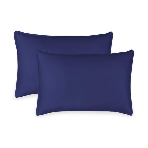 PURE BAMBOO Pillowcases - Queen Size 2-piece Set (20"x30") - Genuine 100% Organic Bamboo Viscose, Luxuriously Soft & Cooling, Double Stitching, Envelope Closure (2 Queen Pillowcases, Cobalt Blue)
