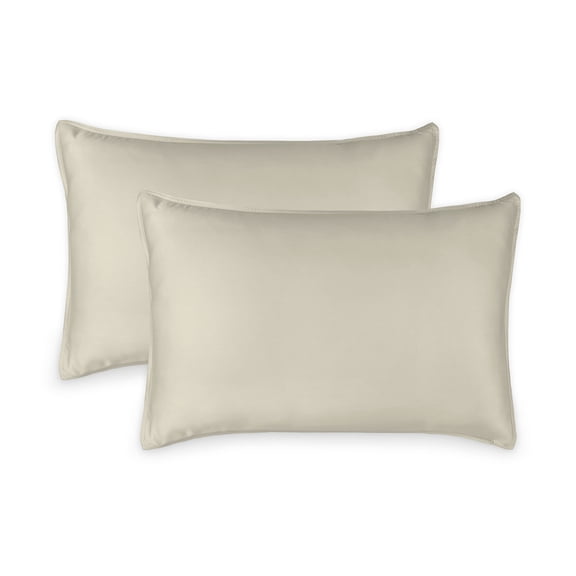 PURE BAMBOO Pillowcases - Queen Size 2-piece Set (20"x30") - Genuine 100% Organic Bamboo Viscose, Luxuriously Soft & Cooling, Double Stitching, Envelope Closure (2 Queen Pillowcases, Birch)