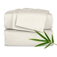 thumbnail image 1 of PURE BAMBOO Sheets Twin Size Bed Sheet 3 Piece Set, Genuine 100% Organic Bamboo Viscose, Luxuriously Soft & Cooling, Double Stitching, 16" Deep Pockets (Twin, Creme), 1 of 4