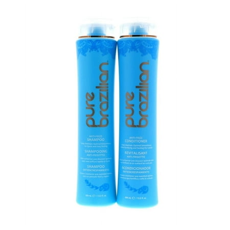 PURE BRAZILIAN Anti Frizz Daily Shampoo 13.5 oz & Conditioner 13.5 oz Duo
