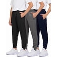 thumbnail image 1 of PURE CHAMP Boys 3 Pack Mesh Sweatpants Quick Dry Lightweight Joggers Sizes 2T-18, 1 of 5
