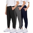 thumbnail image 1 of PURE CHAMP 3 Pack Boys Sweatpants Mesh Lightweight Kids Clothes with Zipper Pockets Active Quick-Dry Boys Pants Sizes 4-20(Set 6 Size X-Small), 1 of 4