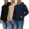 thumbnail image 1 of PURE CHAMP 3 Pack Men's Fleece Hoodies - Long Sleeve Workout Sweatshirts, Cotton Athletic Essentials for Casual Wear, 1 of 7