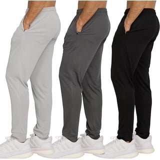 Pure Champ 3 Pack Men's Sweatpants with Zipper Pockets Lightweight Mesh Joggers