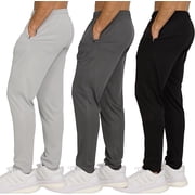 Pure Champ 3 Pack Mens Sweatpants with Zipper Pockets Lightweight Mesh Joggers