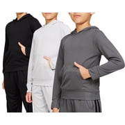 Pure Champ Boys Hoodies, 3 Pack Fleece Pullover & Zip-Up Sweatshirts for Boys, Kids Youth, Plain Basic Everyday Wear, Sizes 2T-20