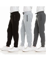 PC 3 Pack Boys Sweatpants, Fleece Boys Joggers for Toddler, Kids & Youth, Athletic Pants with Zipper Pockets, Sizes 2T-18