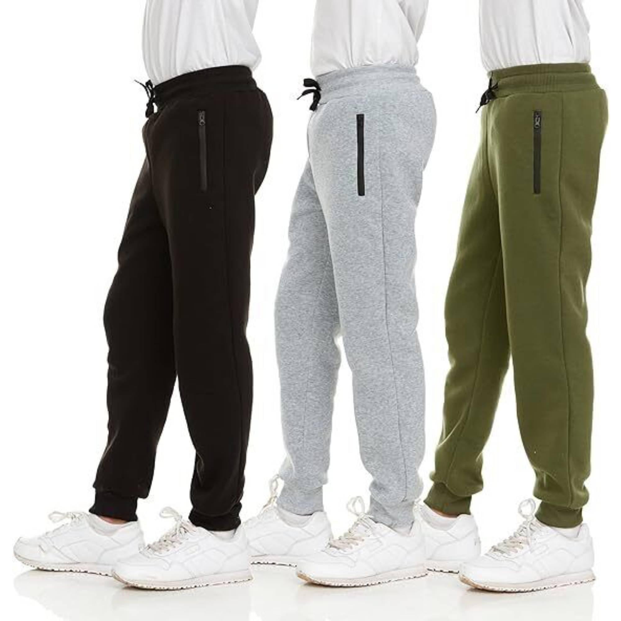 PURE CHAMP 3Pk Boys Sweatpants Fleece Athletic Workout Kids