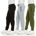 thumbnail image 1 of PURE CHAMP 3Pk Boys Sweatpants Fleece Athletic Workout Kids Clothes Boys Joggers with Zipper Pocket and Drawstring Size 4-20, 1 of 6