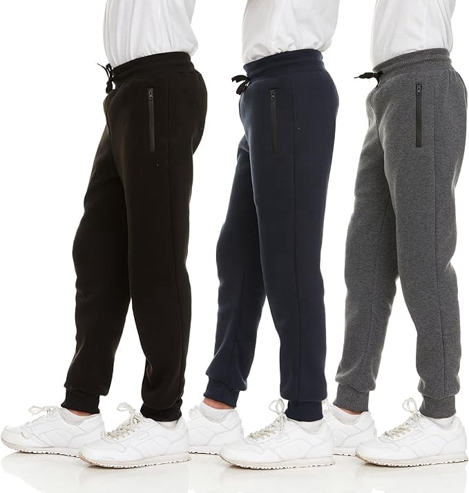 PURE CHAMP 3Pk Boys Sweatpants Fleece Athletic Workout Kids Clothes Boys Joggers With Zipper Pocket And Drawstring Size 4 20: What Stands Out on Walmart
