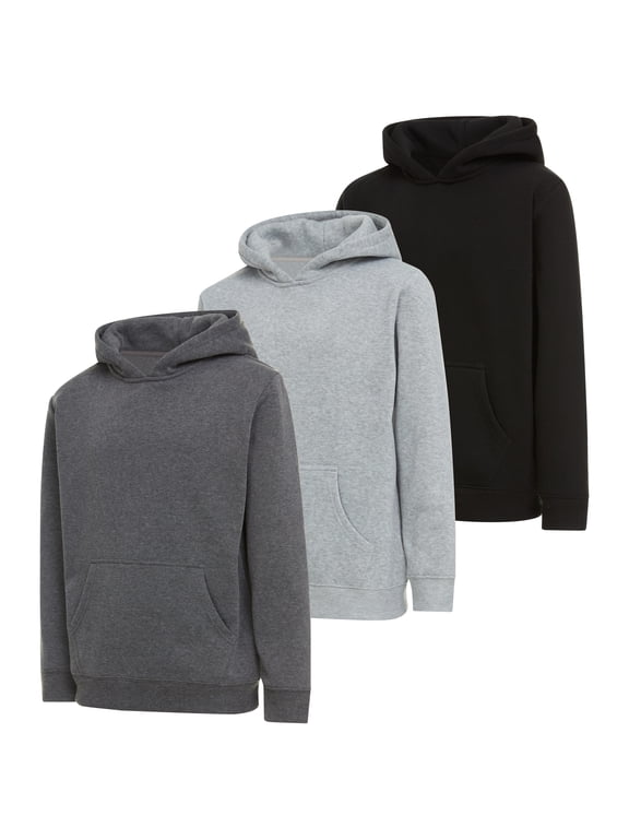 Boys Hoodies 3 Pack, Fleece Pullover Hoodies for Boys, Hooded Boys Sweatshirts, Kids & Youth Sizes 4-18