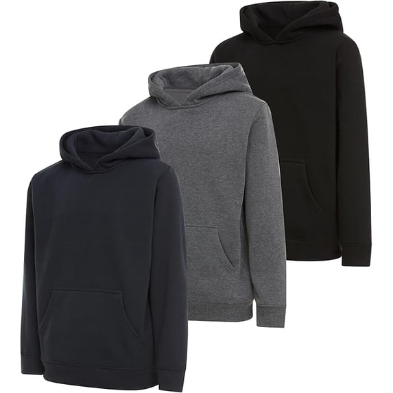 PURE CHAMP Boys Fleece Pullover Hoodies 3 Pack Long Sleeve Sweatshirts Kids Sizes 4-20