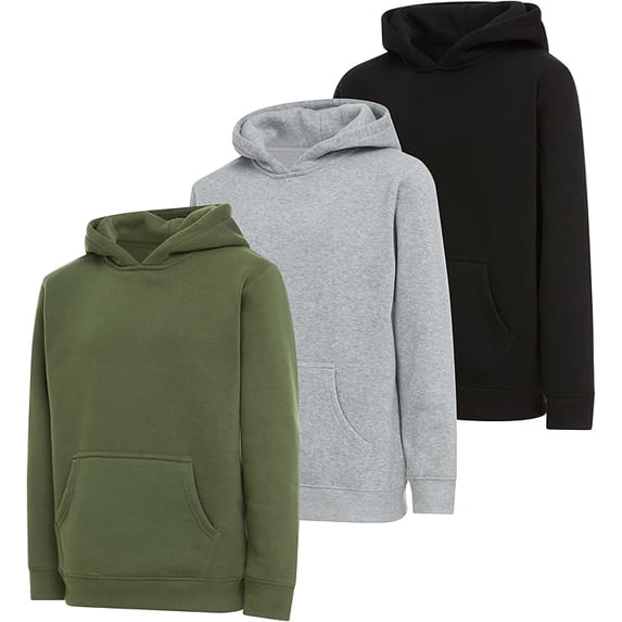 PURE CHAMP Boys Fleece Pullover Hoodies 3 Pack Long Sleeve Sweatshirts Kids Sizes 4-20