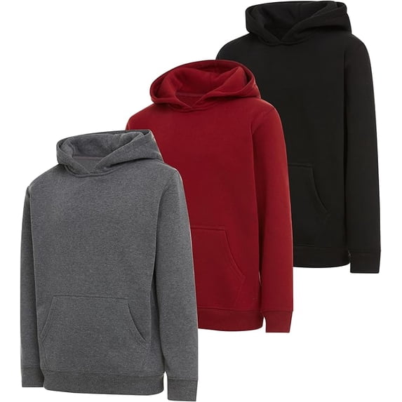 PURE CHAMP Boys Fleece Pullover Hoodies 3 Pack Long Sleeve Sweatshirts Kids Sizes 4-20